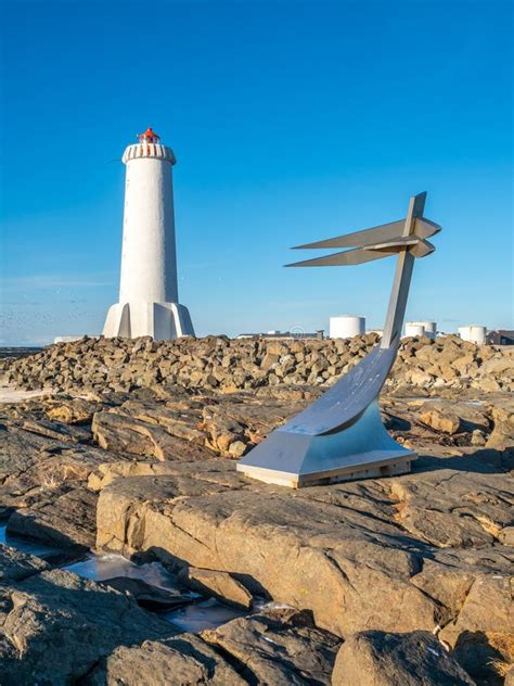 New Active Akranes Lighthouse, Iceland Editorial Photography - Image of ...