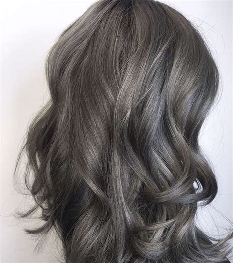 grey brown hair | Grey brown hair, Grey hair color, Silver hair dye