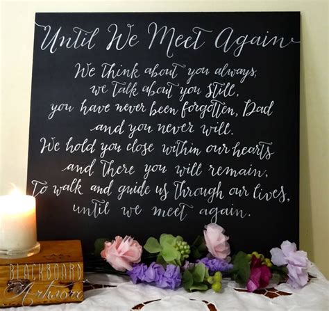 Home - Blackboard Artworx | Wedding memorial, Wedding remembrance ...