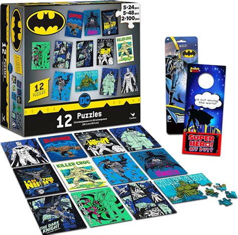 Amazon.com: Batman Jigsaw Puzzle 12 Pack Bundle for Kids, Boys - Batman Puzzles for Kids Ages 4 ...