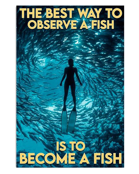 Scuba Diving Become A Fish Scuba Diver Poster - TeeUni