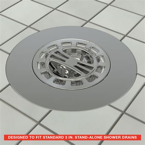 Hair Catcher Shower Drain Cover in Chrome - Danco