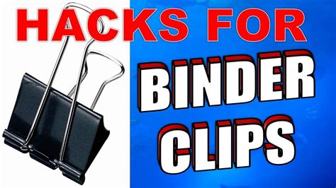 20 Amazing Binder Clips Uses, Life Hacks & Tricks - YouTube