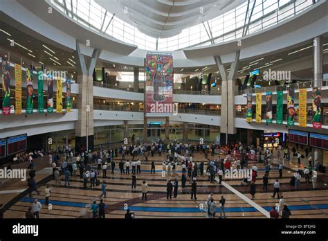 The arrivals hall at Oliver Tambo airport in Johannesburg Stock Photo ...