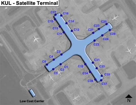 Kuala Lumpur Airport KUL Satellite Terminal Map