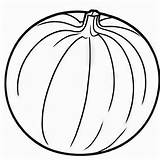 Cantaloupe Outline Black And White Cute coloring Book  Premium AI sketch template