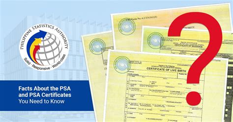 Facts about the PSA and PSA birth certificates