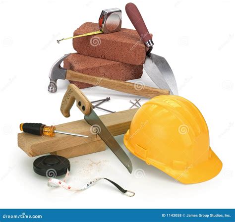 Tools And Construction Materials Stock Photo - Image of hammer, tape: 1143058