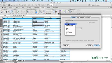 Set Up Data Validation In Excel For Mac - qrfasr