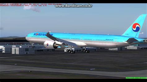 Korean air B777-9x landing at Incheon rwy 33R. - YouTube