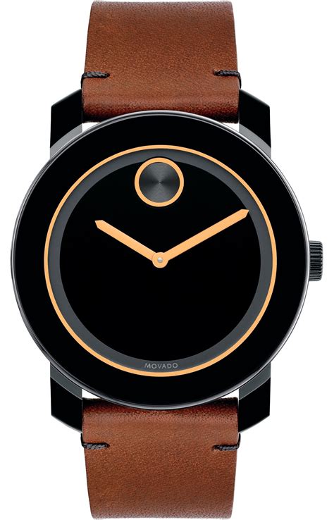 Movado | Movado Bold | Brown leather strap watch, Vintage watches for ...