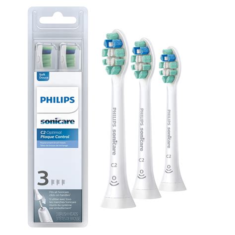 Philips Sonicare Genuine C2 Optimal Plaque Control Toothbrush Heads, 3 ...