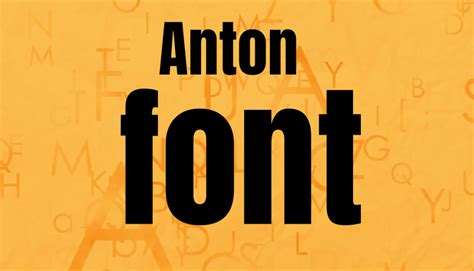 Anton Typeface - All Free Fonts