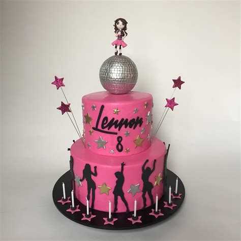 80S Dance Party Cake - CakeCentral.com