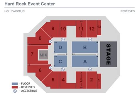 Hard Rock Event Center Seating Chart - Center Seating Chart