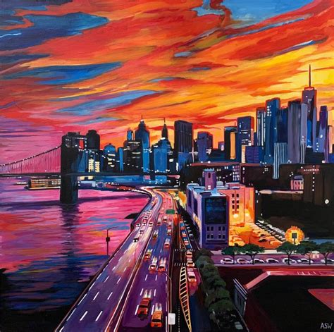 New York Skyline Painting