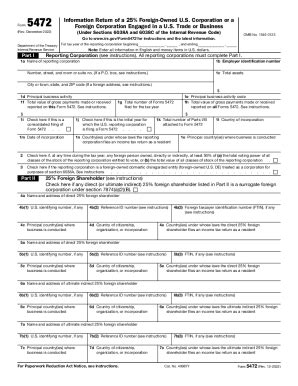 IRS 5472 2022-2024 - Fill and Sign Printable Template Online