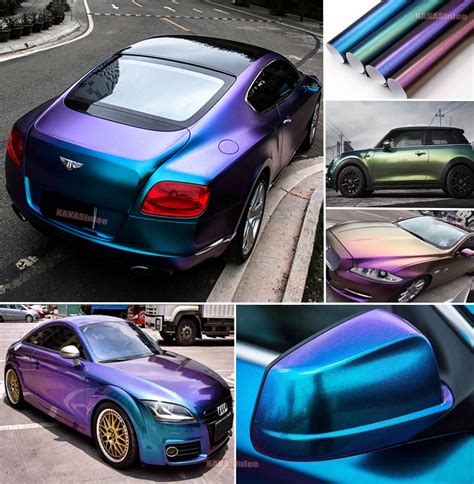 Magic Series Chameleon Car Vehicle Pearl Metal Glossy Matte Satin Chrome Vinyl Wrap Sticker ...