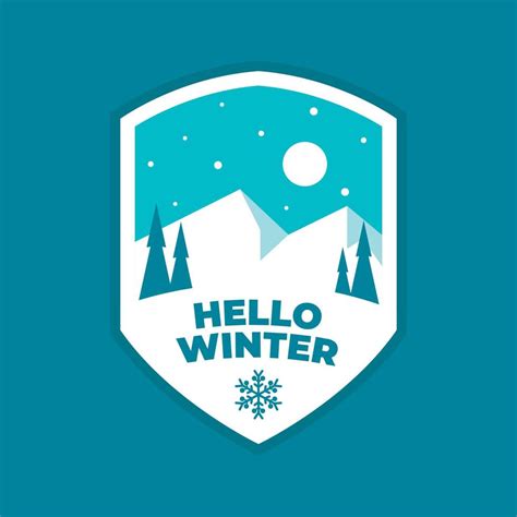 flat winter logo template design 14002189 Vector Art at Vecteezy