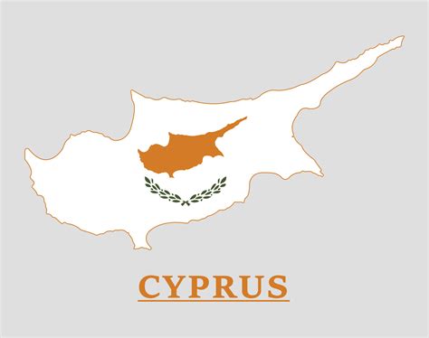 Cyprus National Flag Map Design, Illustration Of Cyprus Country Flag Inside The Map 13093022 ...