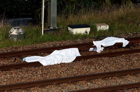 Three migrants lying on tracks killed after being hit by train in France | The Independent