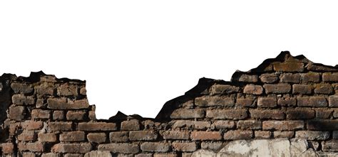 broken brick wall isolated 25272487 PNG