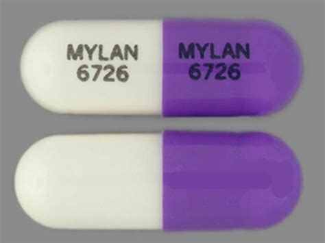 MYLAN 6726 MYLAN 6726 Pill Purple White Capsule/Oblong - Pill Identifier