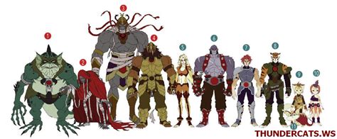 Thundercats Characters Comparison