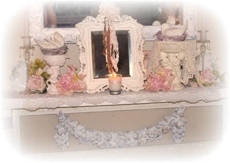 Olivia's Romantic Home: My Shabby Chic Mantel Fluff Up!