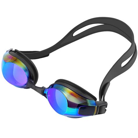 IPOW Adjustable Anti-fog UV Protection No Leaking Eye Protect Swimming Goggle Mirror Coated Lens ...