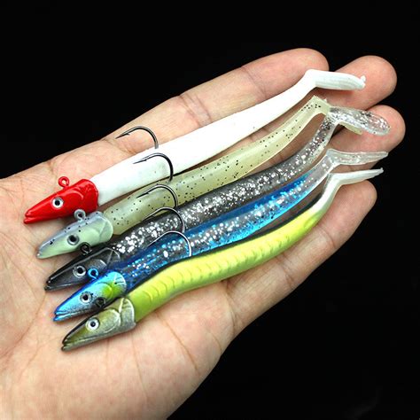 Lead Head Jigs Soft Fishing Lures with Hook Sinking Swimbaits for ...