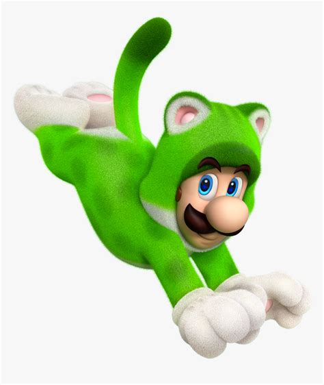 Cat Luigi - Super Mario 3d World Catsuit, HD Png Download - kindpng