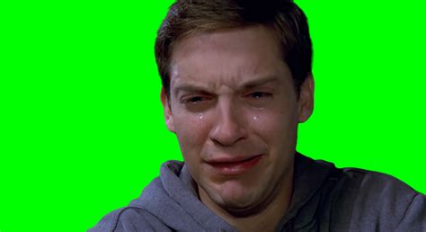 Tobey Maguire Crying meme - Uncle Ben Death Scene - Spider-Man (Green ...