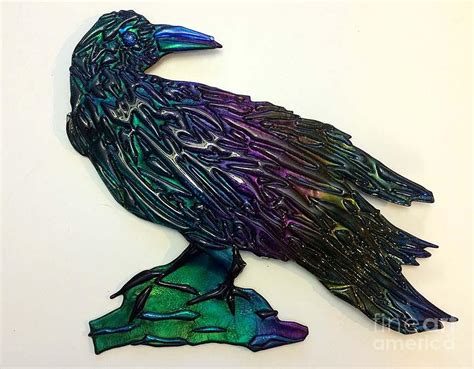 Rainbow Raven Glass Art by Margaret Donat - Fine Art America