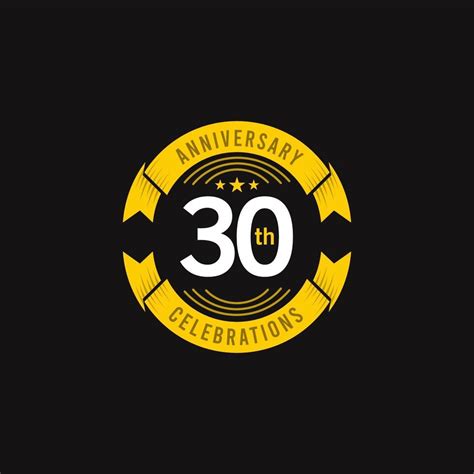 30 Years Anniversary Celebration Logo Vector Template Design Illustration 2107083 Vector Art at ...