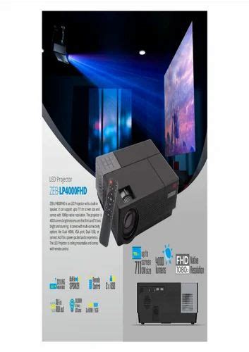 Zebronics Led Projector, Brightness: 2000-4000 Lumens at best price in Hyderabad