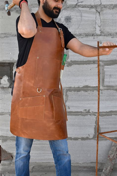 Leather Apron Men Blacksmith Apron Woodworking Apron for Men - Etsy