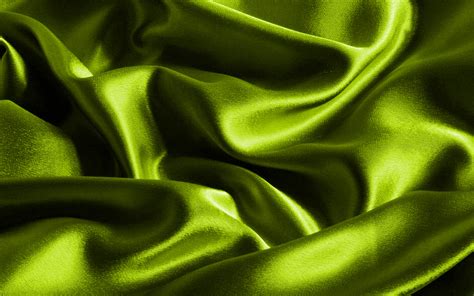 Download wallpapers lime satin background, macro, lime silk texture, wavy fabric texture, silk ...