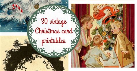 Remodelaholic | 25+ Free Vintage Christmas Card Images; Day 12