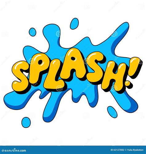 Splash Sound Effect Illustration Stock Vector - Illustration of bubble ...