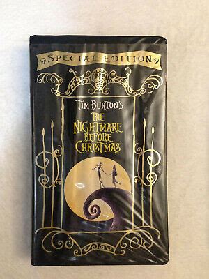 Tim Burton's The Nightmare Before Christmas [VHS] special edition black clam | eBay