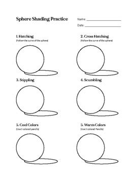 Sphere Shading Practice Worksheet by MrsBsArtClass | TpT