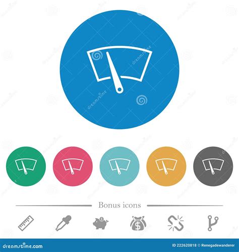 Windshield Wiper Flat Round Icons Stock Vector - Illustration of service, round: 222620818