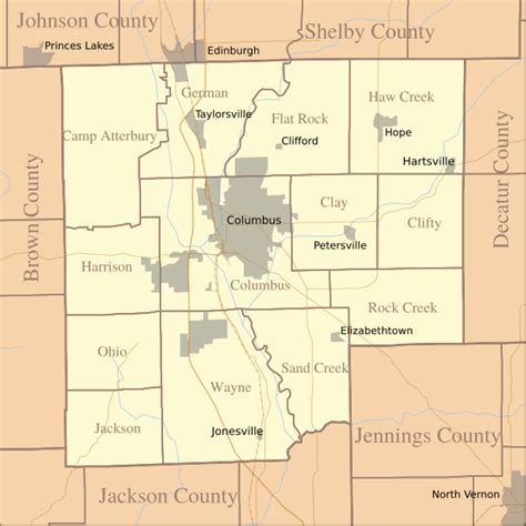 Image: Map of Bartholomew County, Indiana