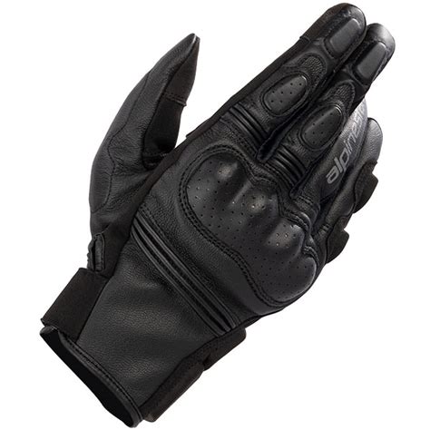 Alpinestars Phenom Leather Gloves - Black / Black - FREE UK DELIVERY