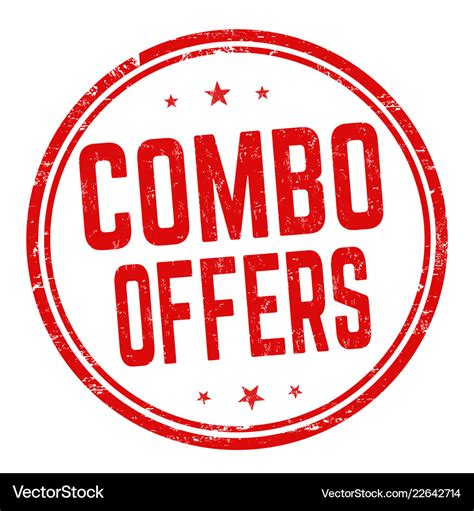 Combo offers sign or stamp Royalty Free Vector Image