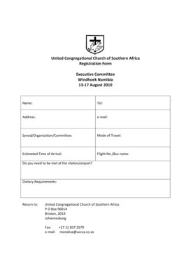 Fillable Online uccsa co Executive Registration form - UCCSA - uccsa co ...