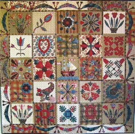 Primitive Folk Art Quilt Pattern: BALTIMORE FOLK ALBUM | Art quilts, Baltimore album quilt ...