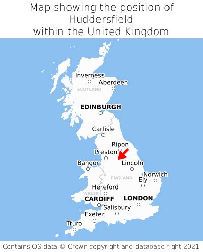 Where is Huddersfield? Huddersfield on a map