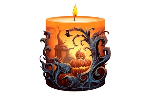 watercolor halloween candle 27291913 PNG